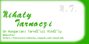 mihaly tarnoczi business card